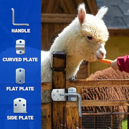 Lonffery Trailer Gate Latch | 2 Pack Stake Bed Latches, Straight Side Gate Bracket Sets for Utility Trailer, Trucks, Wood - size: 2 Pack