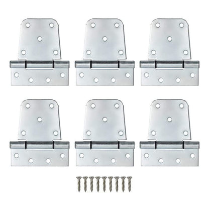 3-1/2" Heavy Duty Gate Hinges, 6 Pack T Strap Hinge, Zinc Plated - color: 6 Pack - Zinc