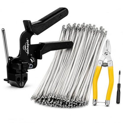 Cable Tie Gun Kit 150 PCS Stainless Steel Cable Ties Heavy Duty