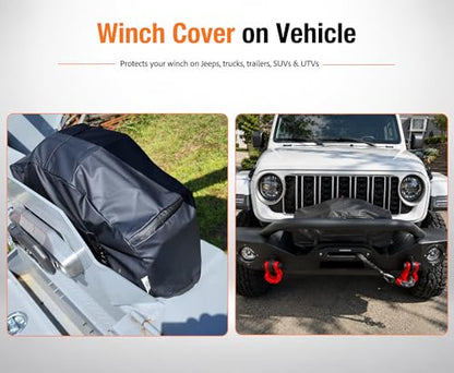 Eudora Waterproof Winch Cover with Zipper for 8000-13500 lb Electric Winch