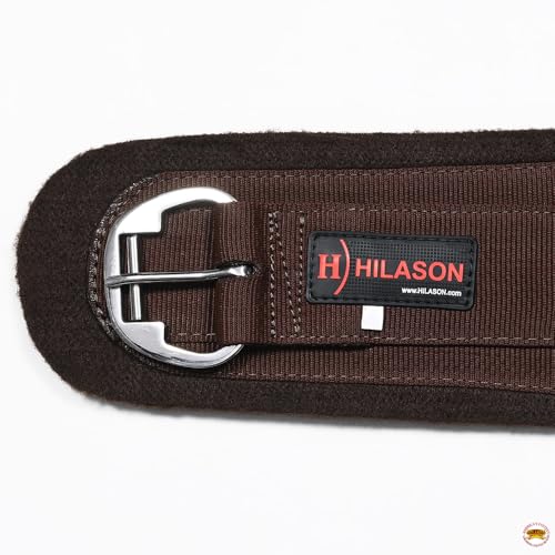 HILASON Western Horse Felt Lined Roper Saddle Cinch Girth Stainless Steel Buckle Black - color: Brown, size: 22 In