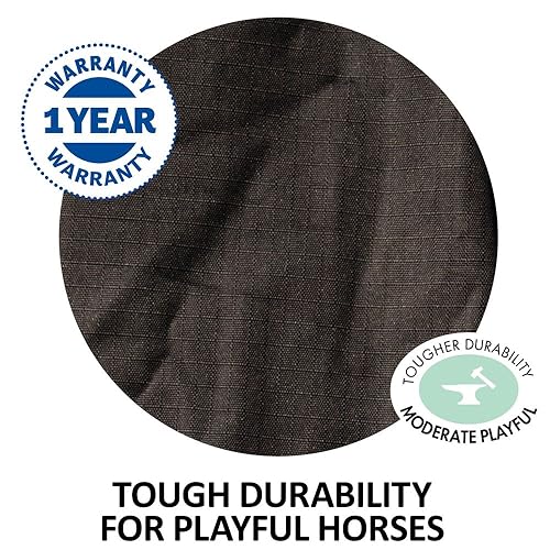 STORM SHIELD Classic II Horse Turnout Blanket | Attached Neck European Surcingle Design | Horse Blankets for Winter Waterproof | Winter Horse Blanket - size: Horse Size 60, style: Medium Weight (220 gm)