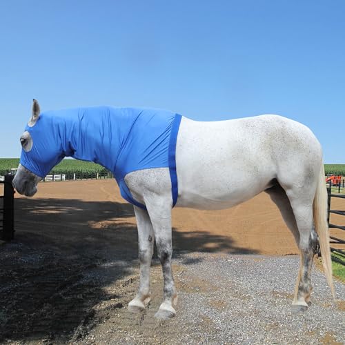 Horse Slinky Hood with Zipper, Stretchy Sleazy Hood Blue M - color: Blue, size: Medium