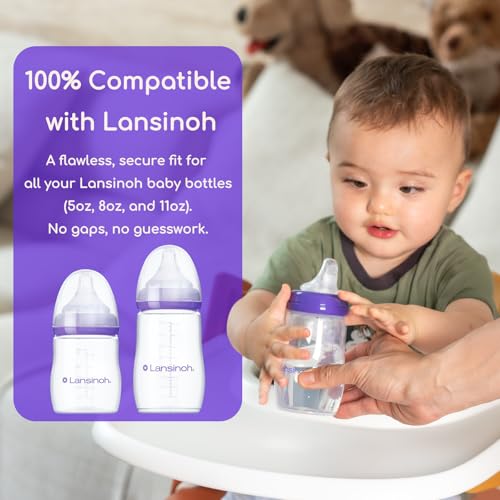 CHUBBIEE Sippy Spouts Compatible with Lansinoh Baby Bottles, 4-Pack - color: Sippy Spout