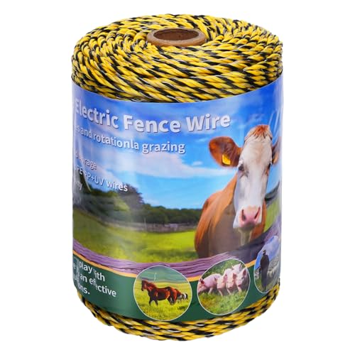 328ft Electric Fence Wire, 9-Strand Stainless Steel, 1/8" Diameter - size: 328 Feet