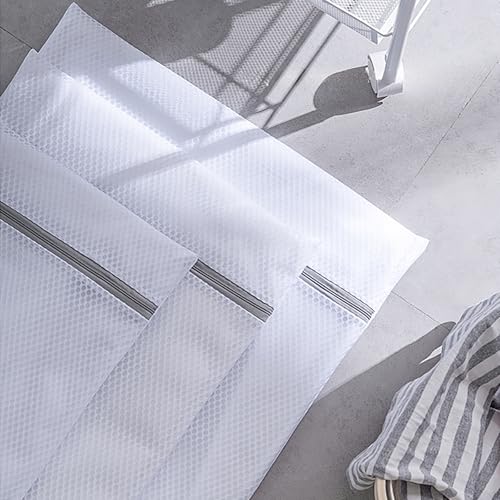 Mesh Laundry Bags for Delicates, Set of 3 Honeycomb Mesh Bags with Zipper Closure, Durable Washing Machine Bags, Small Medium Large Sizes
