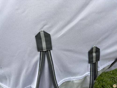 Hilason 66" - 84" UV Protect Mesh Bug Mosquito Summer Fly Sheet - color: White/Gray, size: 66 In