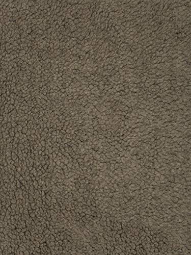 Heavy Duty Sherpa Sheep Skin 60" Wide - 21oz per Yard, 7.7mm Sold by The Yard (Taupe with Black Floss) - color: Taupe With Black Floss, size: Heavy Duty Sherpa