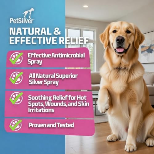 PetSilver Wound Spray, Silver Dog Wound Spray, Hot Spot, USA Made, 16 oz - size: 16 oz.