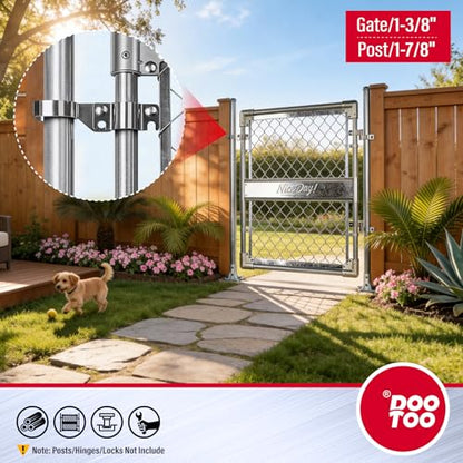 Stainless Steel 1-3/8" x 1-7/8" Chain Link Gate Latch （Fit 1-3/8" Gate Frame）, Heavy Duty Chain Link Fence Gate Fork Latch with Hole for Padlock 1Pack - color: 1-3/8"x1-7/8"
