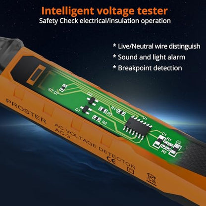 Proster Non-Contact Voltage Tester Pen Adjustable 12-1000V/48-1000V