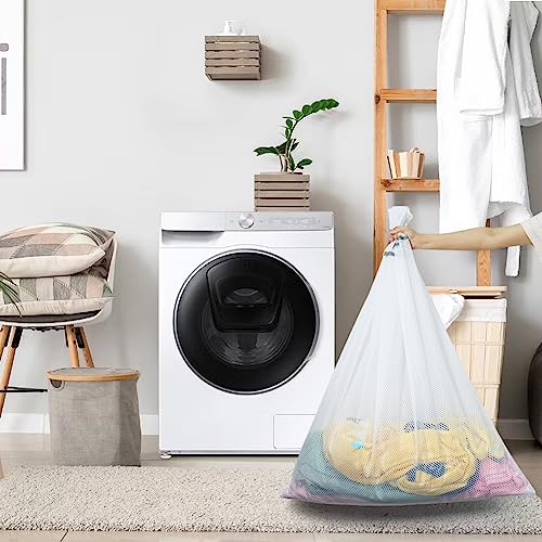 Vivifying Mesh Laundry Bags, 2 Pack XXXL Extra Large Honeycomb Laundry Bags with Zipper for Washing Machine, Coats, Stuffed Toys, Blanket, Sweater, Delicates Clothes - size: 2XXXL(35" x 43")