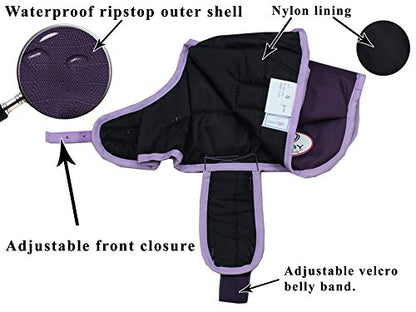 Derby Originals Ruff Pup 1200D Ripstop Waterproof Winter Dog Coat 150g Medium Weight - color: Chocolate, size: Medium (17.5 in)