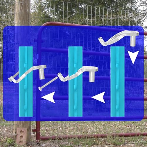 T-Post Gate Hinge Pins Heavy Duty 5/8 Inch 2 Pack T Post Gate Hinge Kit for Farm Garden Backyard Gates Hanger Easy Install