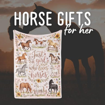 Horse Blanket, Throw Blanket for All Seasons, JUST A Girl WHO Loves Horses