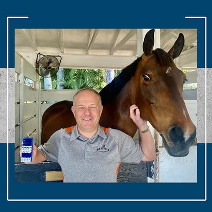 Kelcie's Pick Brush Cleaning Tool - Easy To Use Slip-Proof Grooming Brush For Horses With Great Grip