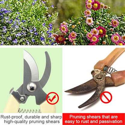 Premium garden shears, meperez pruning scissors gardening tools, pruners for flower, bushes, rose and fruit tree, use for florist, yard and orchard the plant clippers, sharp white steel anvil snips, 2 - style: Japanese