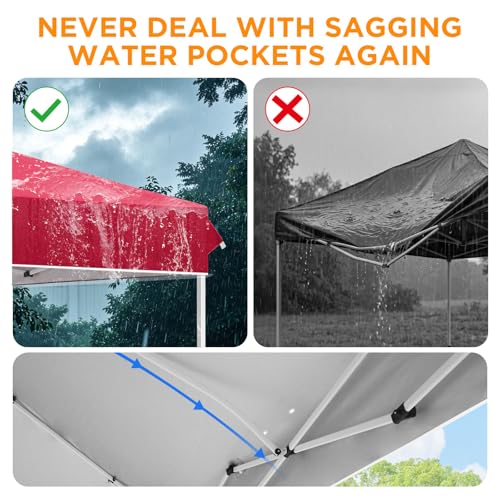 EAGLE PEAK 12x12 Pop Up Canopy Tent Easy Up Canopy Outdoor, Red - color: Red, size: 12x12