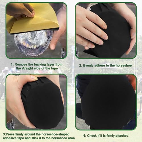 24 Pack Horse Hoof Tape Cotton Sticky Wraps Hoof Wound Care | Breathable Magic Cushion | Laminitis Abscess Relief | Additional Protection - color: 24 Pcs Horse Hoof Tape