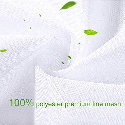 OTraki 2 Pack Extra Large Laundry Mesh Bag 43 x 35 Inch Mesh Laundry Bag Zippered Big Net Bag for Blanket Sweater Coat Bedding Sheet in Home Dorm Hotel Don't Drying, Melting 140-176℉, White - size: 35 x 43 inch