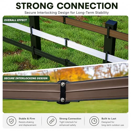 Equine Fencing Accessory Splice Plate Kit 8pcs, Weatherproof Horse Fence, Suitable for Equine Events, Clubs and Outdoor Riding Perimeter Use - size: Splice Plate