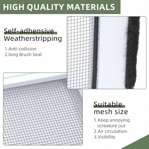 FLYZZZ Adjustable Sliding Window Screen, 2 Ways Aluminum Frame Expandable Window Screen (15.74 ''h x21-40''w)or Convert to Vertical (21.65"h x 15-28"w), B - color: 1 Pack, size: 15.74 Inches High By 21-40 Inches Wide