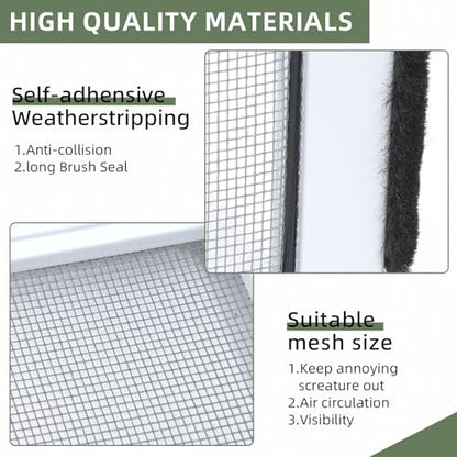 FLYZZZ Adjustable Sliding Window Screen, 2 Ways Aluminum Frame Expandable Window Screen (15.74 ''h x21-40''w)or Convert to Vertical (21.65"h x 15-28"w), B - color: 1 Pack, size: 15.74 Inches High By 21-40 Inches Wide