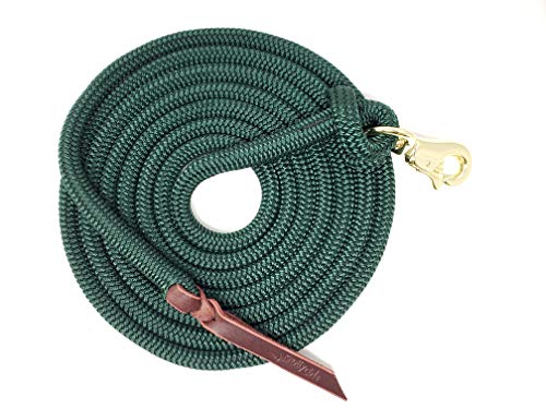 14 FT Lead Rope with BPS Snap - color: Hunter Green, size: 14 ft. Brass Trigger Snap