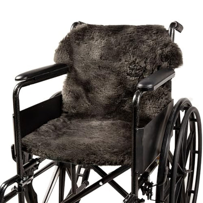 Natural Medical Sheepskin Pad, Non-Slip Back, Charcoal, 24 x 36 in, 1 Pack - color: Charcoal Grey, size: 24x36 Inch (Pack of 1)