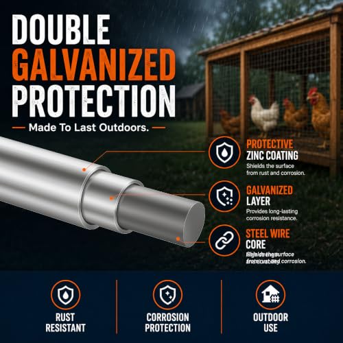 1/2in Hardware Cloth 48in x 100ft 19gauge Hot-Dip Galvanized Wire Mesh Roll - color: 1/2in 48''×100'