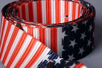HILASON Nylon Tie Strap 6 Feet Horse Cinch Western Saddle - color: US Flag