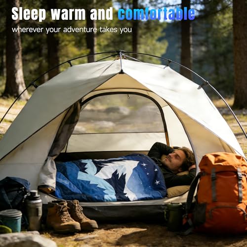 Tirrinia Waterproof Outdoor Blanket with Sherpa Lining, Windproof Foldable - color: Navy Mountain, size: 51” x 59”