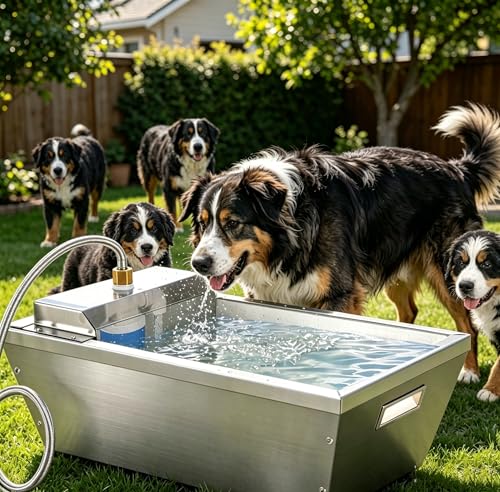 4Gal Dog Water Bowl Dispenser Automatic Livestock Water Trough