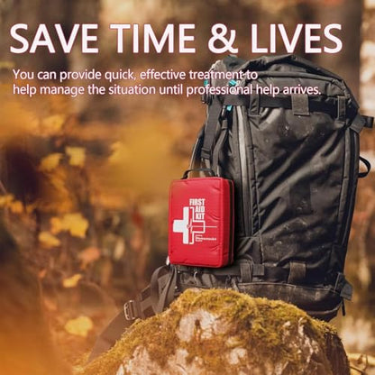 Compact First Aid Kit for Emergency - Basic Emergency Kit for Dorm,Hiking, Backpacking, Camping, Traveling, and Cycling -Small First Aid Kits - size: Small Kit