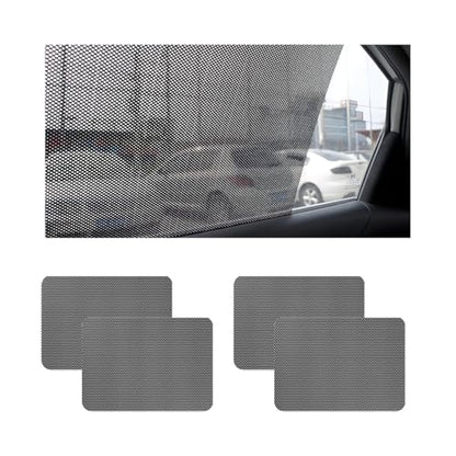 4 PCS Car Side Window Sunshade, Sun Blocking Static Cling Films Stickers Auto Sunshade, Reusable Block UV Rays Heat Insulation Privacy Protector Car Film for Most Vehicles