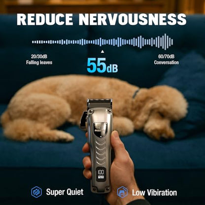 Professional Dog Clippers for Grooming Thick Coats Dog Grooming Kit