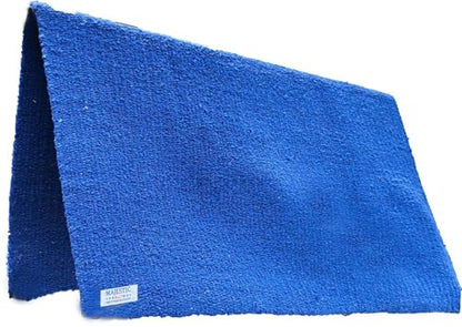 Majestic Ally Solid Color 34"x 36" Traditional Acrylic Saddle Blanket with Hemline Edges-3.7 lbs (Royal Blue) - color: Royal Blue