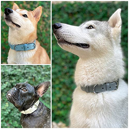Tuff Pupper Heavy Duty Waterproof Dog Collar for Small, Medium & Large Dogs - color: Cool Gray