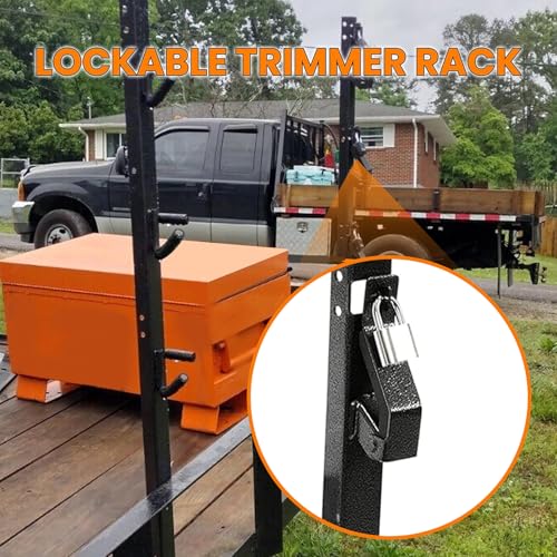 ECOTRIC 3 Place Weedeater Rack Carrier Mount On Landscape Truck Trailer - color: 3 Locking Positions