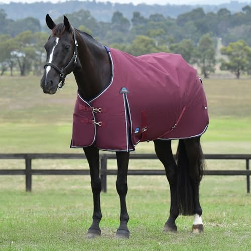 WeatherBeeta ComFiTec Essential Turnout 100g, Burgundy/Navy, 75" - color: Burgundy/Navy, size: 75"
