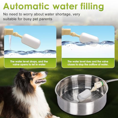Automatic Dog Water Bowl Dispenser Outdoor Pet Water Fountain - size: 2 drinking ports