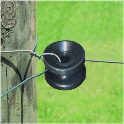 Zareba Donut Corner Insulator for Electric Fencing - ICDB-Z - Black, 10 Pack - 5000 lb Tensile Strength - Durable Construction - Use with Wire, Polytape, Polyrope - Includes 10 Insulators - size: 1 Bag