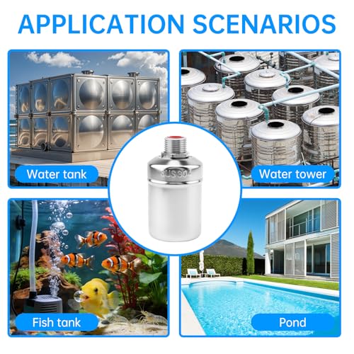 Water Float Valve, 1/2inch to 3/4inch 304 Stainless Steel Auto Fill Shut Off Float Valves Fully Automatic Water Level Control - style: Style 4