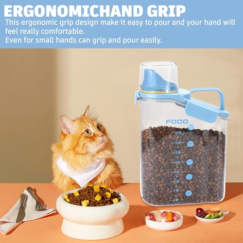 Dog Food Storage Container with Large Pour Spout, Blue - color: Blue