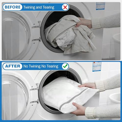 5Pcs Laundry Bags Mesh Wash Bags, Delicate Laundry Bags for Clothes, Hosiery, Underwear, Bed linen - 5 Size - color: White, size: Delicates 5 pcs