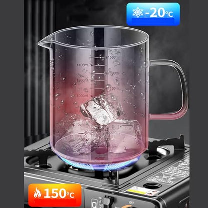 Yogurt Strainer Glass,Nut Milk & Juice Strainer for Juicing,1500ML