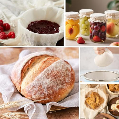 15 PCS Cheese Cloths for Straining, 20x20 Inch, Organic Cotton Cheese Cloths Unbleached, Cheesecloth Reusable With Hemmed Edge for Straining Liquid, Cheese Making,Juicing,Baking and Cooking. - size: 20x20in