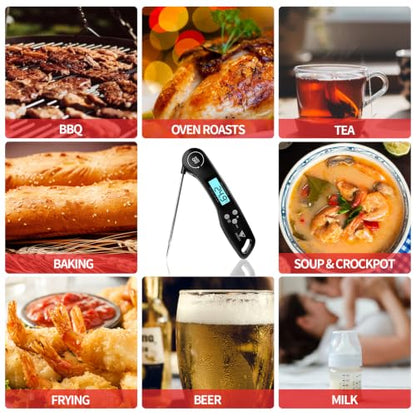DOQAUS Meat Thermometer Digital – Instant Read Food Thermometer for Cooking - color: Night Black, size: 1 Pack (4.6 Inches Probe)