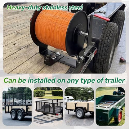 Weed Wacker Line Holder Built-in Line Cutter Adjustable with (4.5"-8.6") Bracket Supports 3 and 5 Pound Spools for Landscape Trailer Organization Accessories