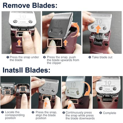 3 Pack 10 Clipper Blade Compatible with Andis, Wahl and Oster Dog Clippers - color: 10# 3PACK